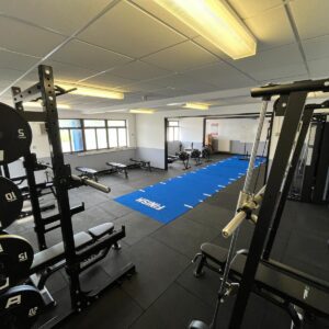 The classroom at Lydiard Park Academy transformed into an elite gym facility