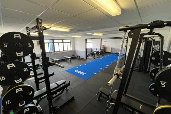 The classroom at Lydiard Park Academy transformed into an elite gym facility