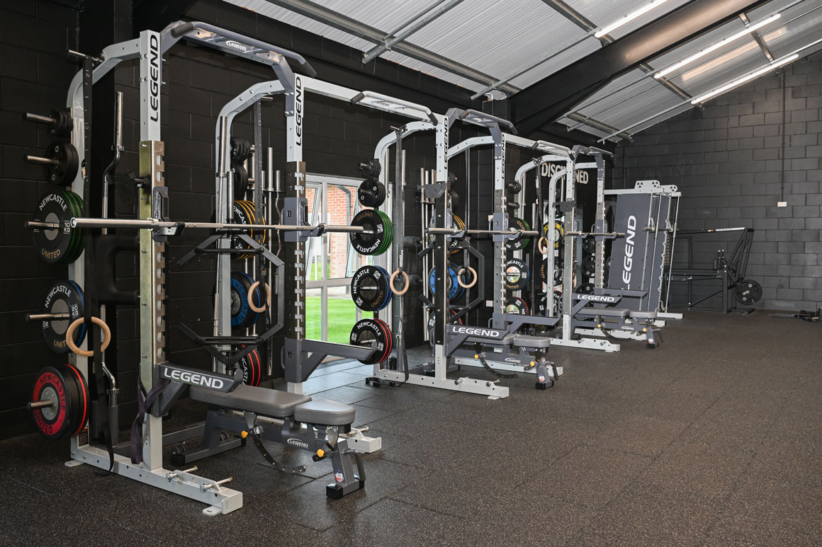 Racks and equipment at NUFC Academy